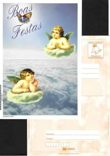 Brasilien: Eugène Zero, Boas Festas, Aerogramm, ungebraucht