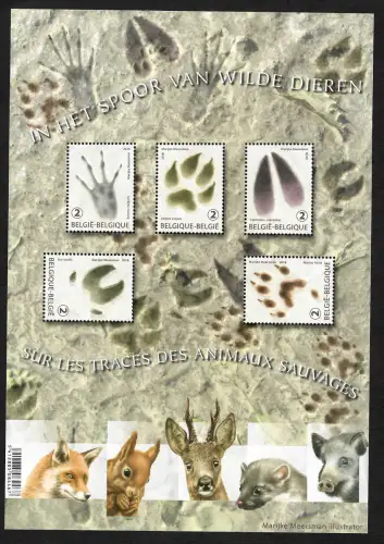 Belgien 2018: Sur les Traces des Animaux Sauvages, Fusspuren der Waldtiere, **