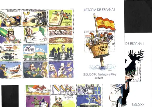Spanien 2017: Historia de Espana II, 2x Bögen, postfrisch
