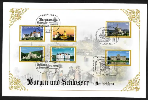 Bund 2015: Burgen und Schlösser in Deutschland, Luxusbrief