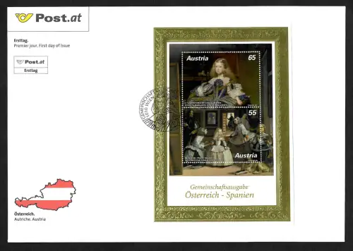 Österreich 2009: Gemeinschaftsausgabe Österreich/Spanien, Diego Velazquez, FDC