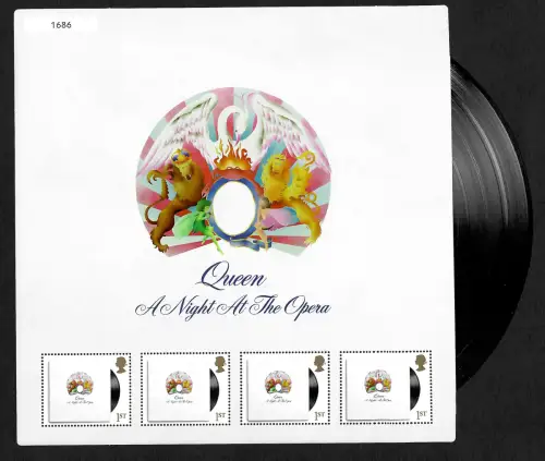 GB 2020: Musik Giganten IV: Queen - A night at ehe Opera, Block postfrisch