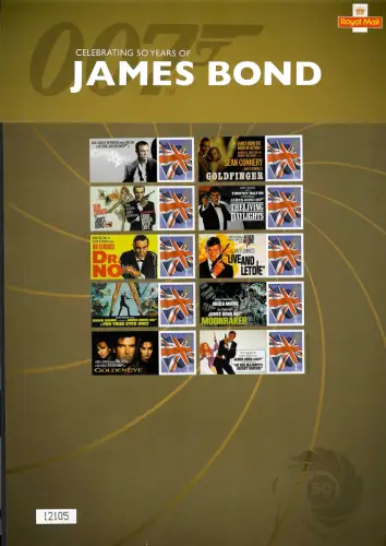 GB 2020: Celebrating 50 years of James Bond, sheet mnh, Kleinbogen **