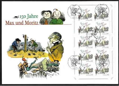 Bund 2015: 150 Jahre Max und Moritz, Luxusbeleg