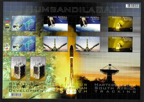 Südafrika 2011: SumbandilaSAT, #2042-2046, Weltraumtechnologie