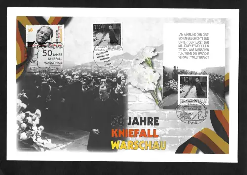 Bund 2020: 50 Jahre Kniefall Warschau, Willy Brandt, Luxus Brief