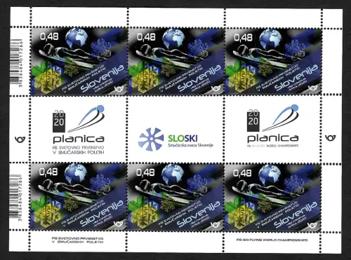 Slowenien 2021: Ski-Flug WM Planica, Kleinbogen postfrisch
