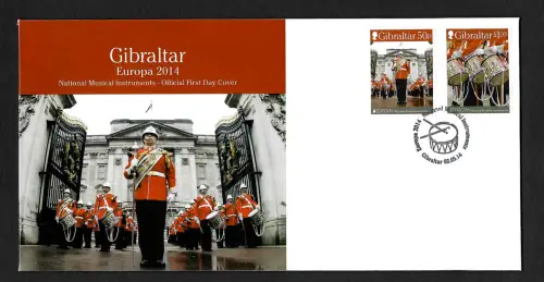 Gibraltar 2014: EUROPA - National Musical Instruments, FDC