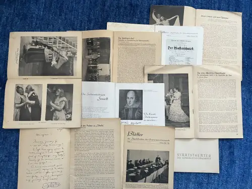 GG: 9x Blätter des Staatstheaters im Generalgouvernement 1940/41, 41/42, 42/43