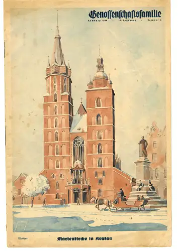 DR: Genossenschaftsfamilie: Marienkirche in Krakau, Familienheft ca. 1943