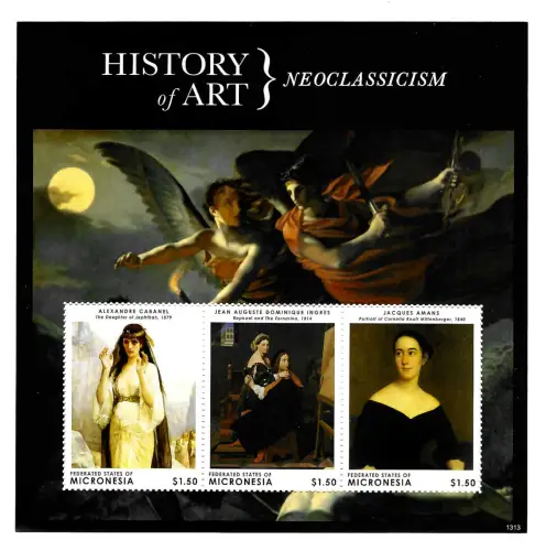 Micronesien 2018: History of Art, Neoclassicism, Block mnh