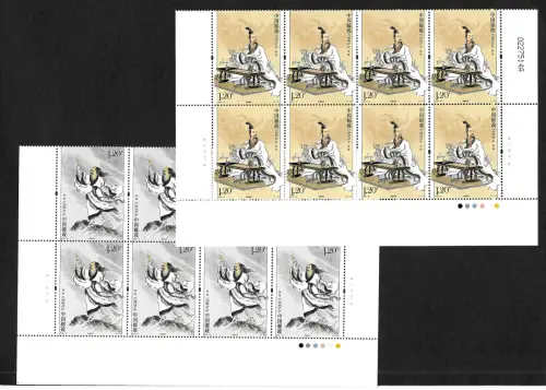 China 2018-15: 8x Persönlichkeiten: QU Yuan, postfrisch