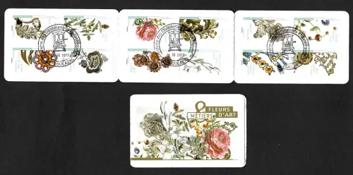 Frankreich 2017: Fleurs & Metiers d'art, Blumen und Kunsthandwerk, MH gestempelt