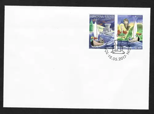 Farör 2017: EUROPA: Burgen und Schlösser, Markenheftchen FDC
