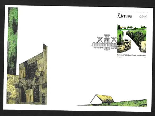 Litauen 2017: EUROPA: Burgen und Schlösser, FDC