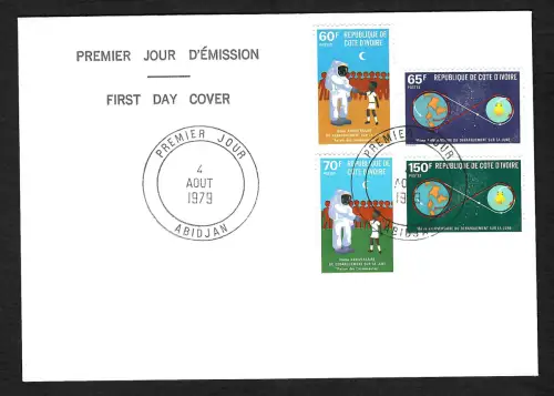 Elfenbeinküste 1979: 10 Jahre Mondlandung Apollo 11, FDC