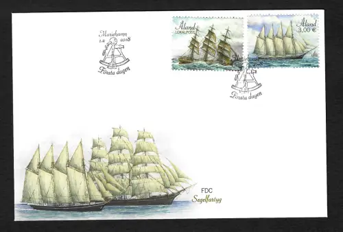 Aland 2018: Segelschiffe Atlas und Albania FDC