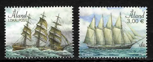 Aland 2018: Segelschiffe Atlas und Albania, postfrisch