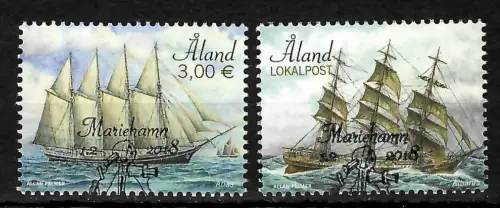 Aland 2018: Segelschiffe Atlas und Albania gestempelt