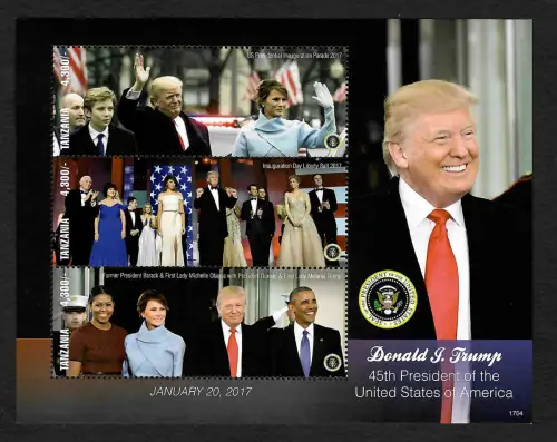 Tanzania 2017: Donald Trump: 45th President of the USA, postfrisch