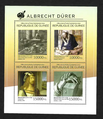 Guinea 2014: Albrecht Dürer, Block postfrisch