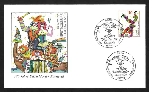 Bund 2000: 175 Jahre Düsseldorfer Karneval, FDC