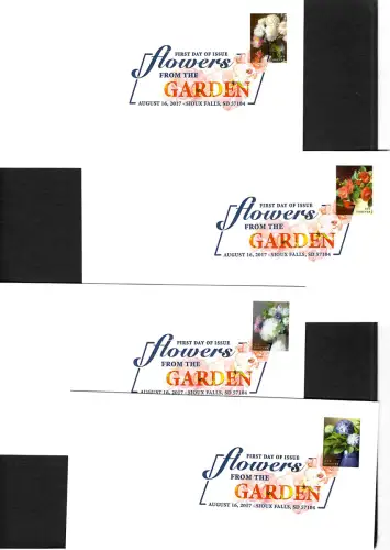 USA 2017: Flowers from the Garden, colored FDC