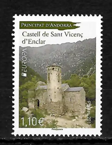 Andorra spa. 2017: EUROPA Burgen und Schlösser, Castell de Sant Vicenc d' Enclar