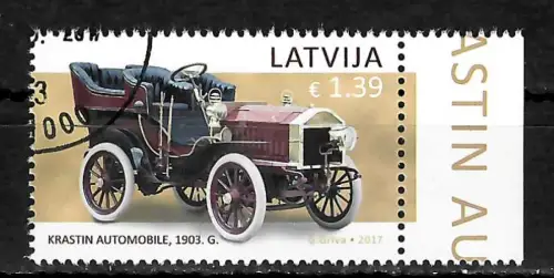 Lettland 2017: Motormuseum Riga, Oldtimer, Krastin Automobile, gestempelt