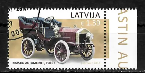 Lettland 2017: Motormuseum Riga, Oldtimer, Krastin Automobile, gestempelt