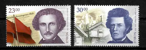 Norwegen 2017: 200. Geburtstag Marcus Thrane, Eilert Sundt,  postfrisch