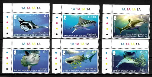British Indian Ocean Territory 2017: Großfische des Meeres, Haie, Manta Rochen**