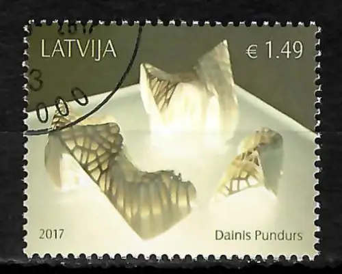 Litauen 2017: Moderne Kunst, gestempelt