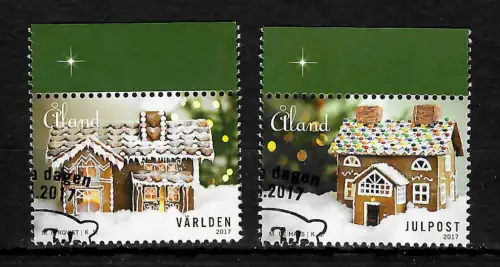 Aland 2017: Weihnachten, Pfefferkuchenhaus, gestempelt
