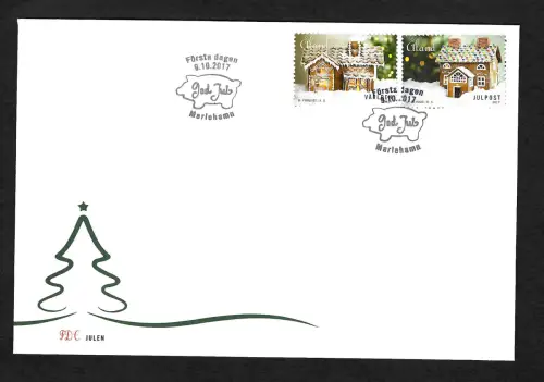 Aland 2017: Weihnachten, Pfefferkuchenhaus, FDC