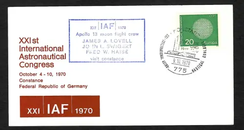Bund 1970: International Astronautical Congress,Konstanz, Apollo 13, crew