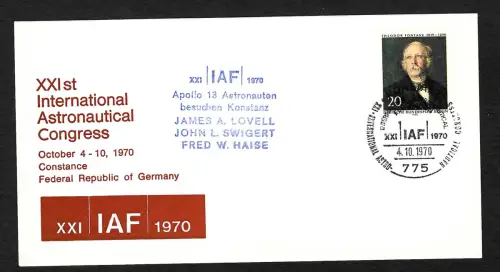 Bund 1970: International Astronautical Congress,Konstanz, Apollo 13, crew visit