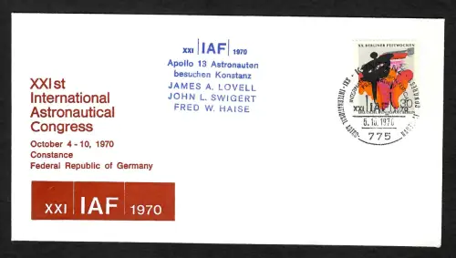 Bund 1970: International Astronautical Congress, Konstanz, Apollo 13, crew visit