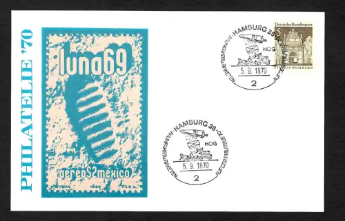 Bund 1970: Hamburg Raumfahrtraketen, HOG, Philatelie, Luna69