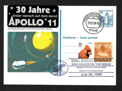 Bund 1999: 30 Jahre erster Mensch auf dem Mond: Mondumlaufbahn Richtung Erde