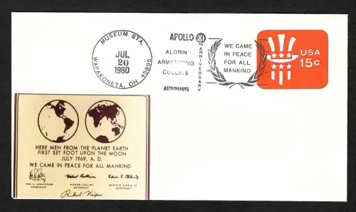 USA 1980: Apollo 11 - We came in Peace for all mankind, Museum Wapakoneta, OH