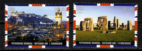 UNO Genf 2018: Welterbe Vereinigtes Königreich: Edinburgh, Stonehenge, mnh