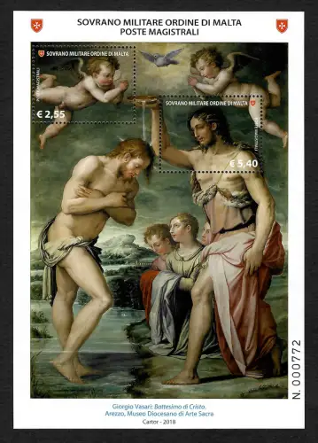 Malta 2018: Johannes der Täufer, Block postfrisch, Malteser Orden