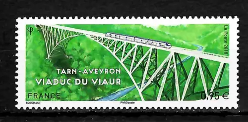 Frankreich 2018: EUROPA Brücken, Ponts&Viaducs, Viaduc du Viaur, postfrisch