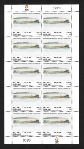 Grönland 2018: Aquarelle der Königin, Kleinbogen postfrisch