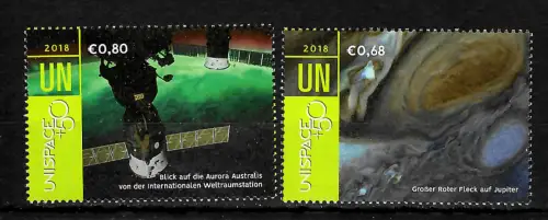 UNO Wien 2018: UNISPACE 50, Weltraum, postfrisch