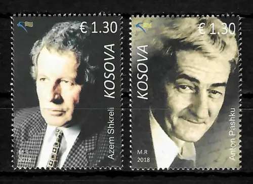 Kosovo 2018: Azem Shkreli, Anton Pashku, postfrisch
