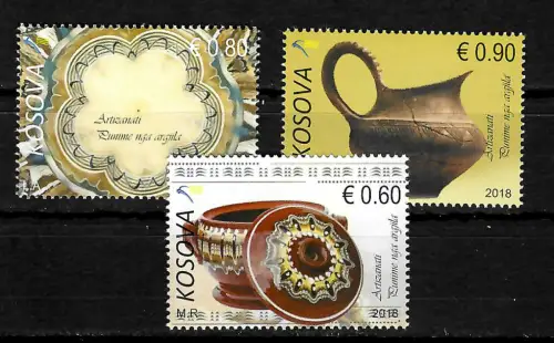 Kosovo 2018: Kunsthandwerk, Tonarbeiten, postfrisch