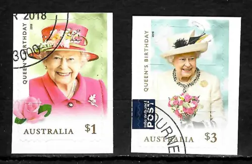 Australien 2018: Queen's birthday, gestempelt