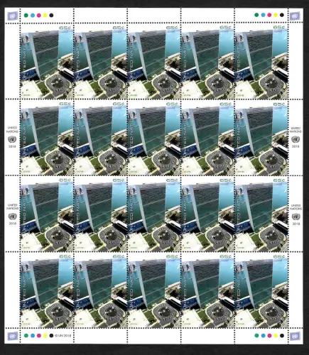 UNO New York 2018: What R U doing for peace ? Bogen postfrisch